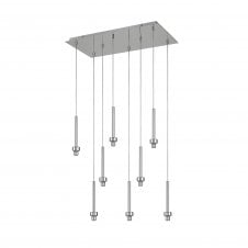 MIXN'MATCH 8 Light Pendant Drop Rectangular Polished Chrome