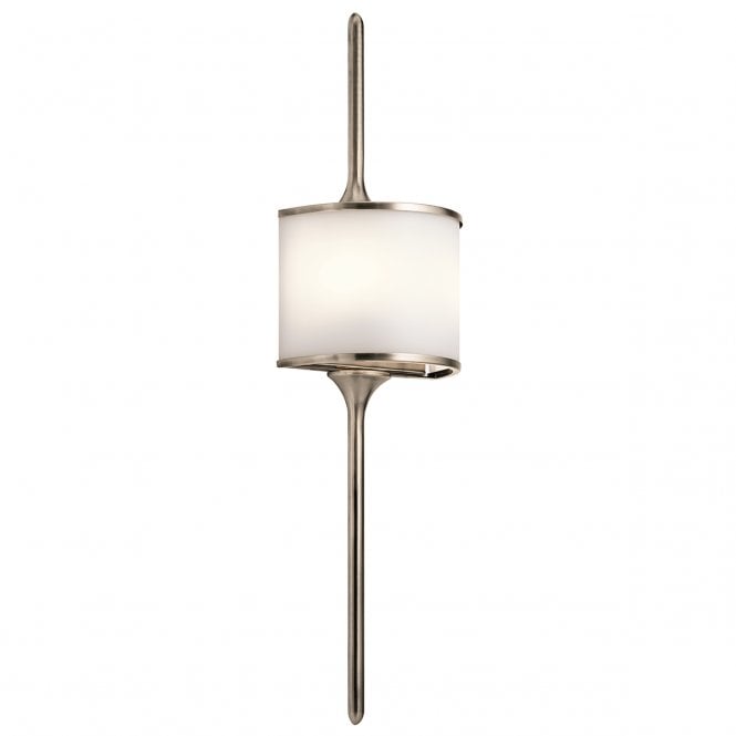 MONA modern bathroom wall light in classic pewter (large)