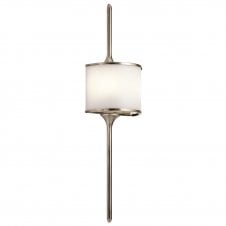 modern classic pewter bathroom wall light with opal glass