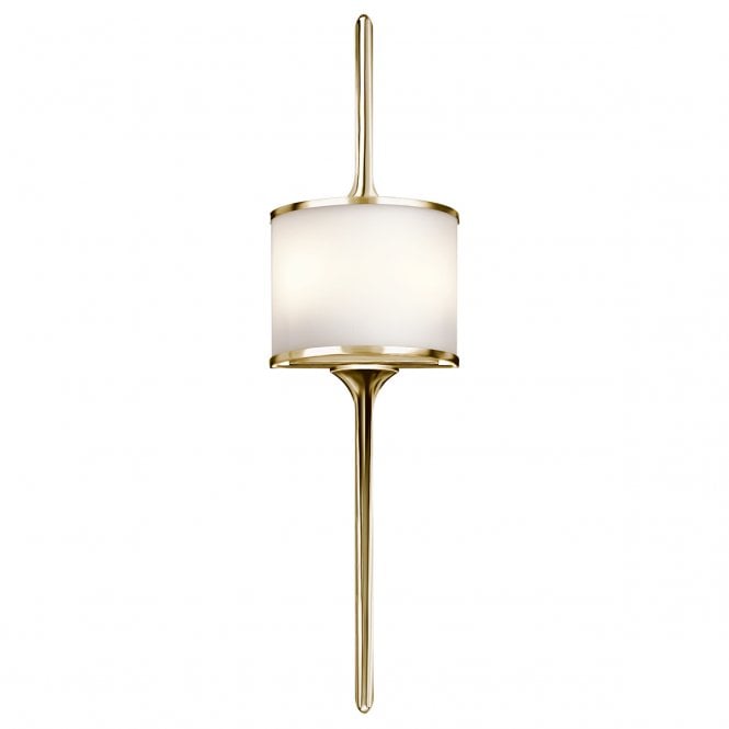 MONA modern bathroom wall light in polished brass (large)