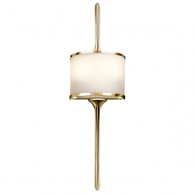 MONA modern bathroom wall light in polished brass (small)