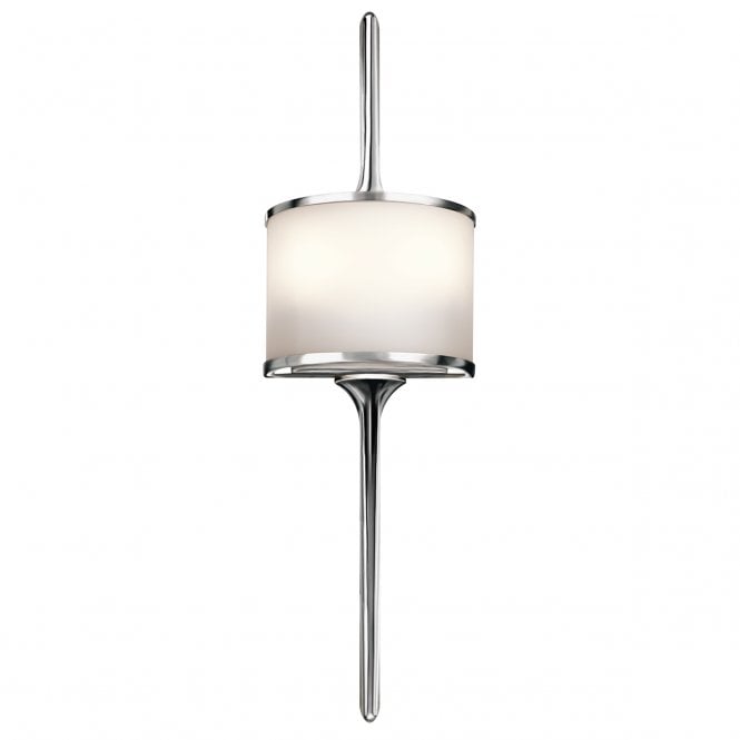 MONA modern bathroom wall light in polished chrome (small)