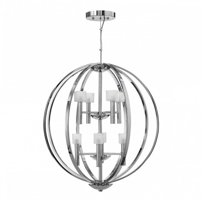 MONDO 8 Light Chandelier Polished Chrome