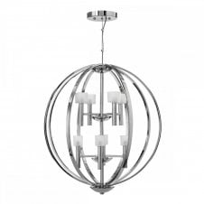 MONDO 8 Light Chandelier Polished Chrome