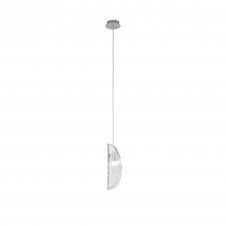 MONOSWATHE Single Ceiling Pendant in Polished Chrome with Crystal Glass