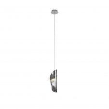 MONOSWATHE Single Ceiling Pendant in Polished Chrome with Smoked Glass
