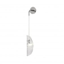 MONOSWATHE Wall Light Pendant in Polished Chrome with Textured Crystal Glass