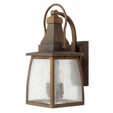 MONTAUK small brass outdoor garden wall lantern
