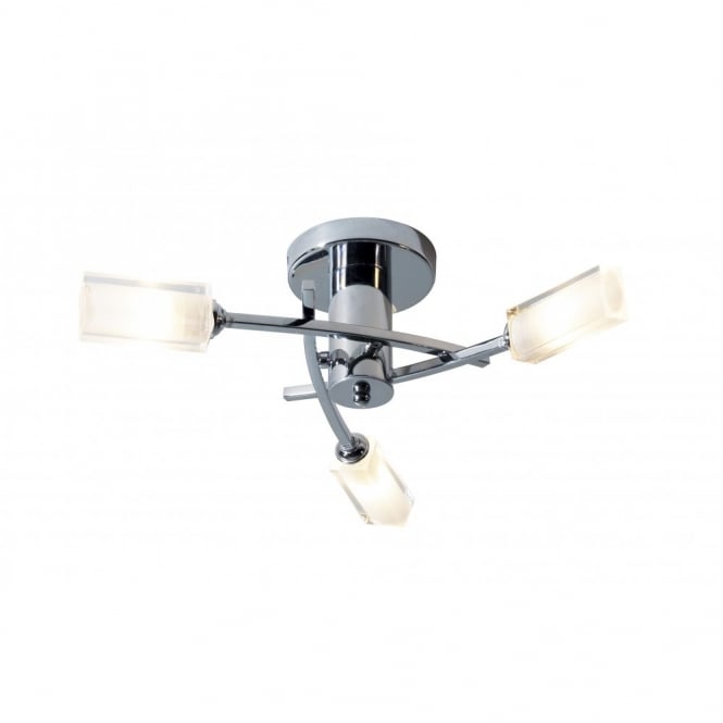 Morgan 3 Light Semi-Flush in Polished Chrome