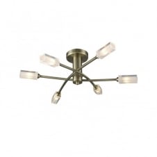 Antique brass flush ceiling light