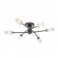 Modern Black Chrome Ceiling Light for Low Ceilings