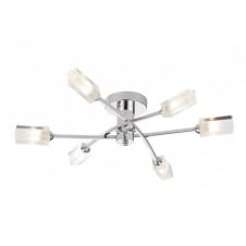 Large Chrome Low Ceiling Light 