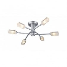Morgan Satin Chrome Ceiling Light for Low Ceilings
