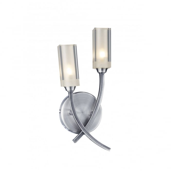 Morgan Satin Chrome Double Wall Light