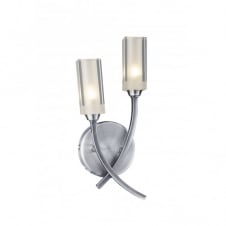 satin chrome double wall light