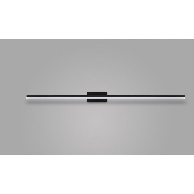 MORNE Modern Bathroom Mirror Wall Light | Black LED 20W | 3 Year Electrical Warranty | IP44