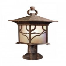 MORRIS Pedestal Lantern in Distressed Copper | Exterior light IP44