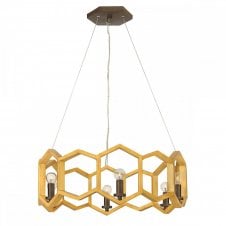 MOXIE 6 light pendant chandelier in sunset gold