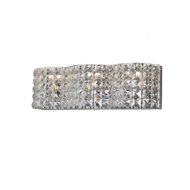 MOY 3 light wave crystal and chrome bathroom wall light**LAST ONE**