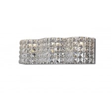 chrome and crystal 3 light bathroom wall light