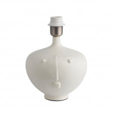 MRS MOAI Table Lamp in White Ceramic with Brushed Chrome
