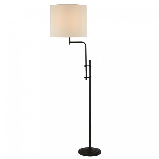 MUNICH Rise and Fall Floor Lamp Black with Shade