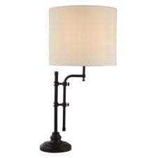 MUNICH Rise and Fall Table Lamp | Black with Shade