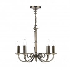 MURRAY 5 light antique brass ceiling light/pendant