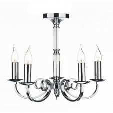 MURRAY 5 light polished chrome ceiling light/pendant