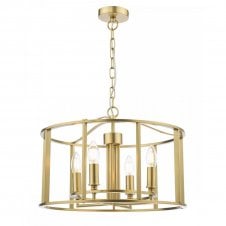 MYKA 4 Light Decorative Cage Pendant in Brushed Bronze