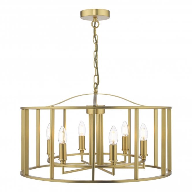 MYKA 6 Light Ceiling Pendant in Brushed Bronze
