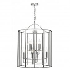 MYKA 8 Light Ceiling Lantern in Polished Chrome