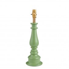 green spindle table lamp base