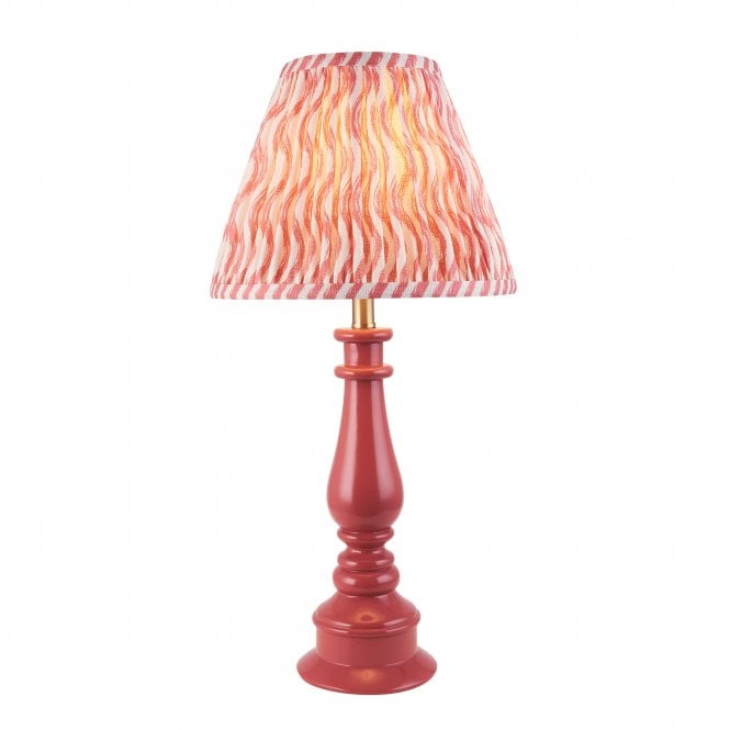Myrtle Table Lamp in Pink Clay with Coral Pink Ripple Shade