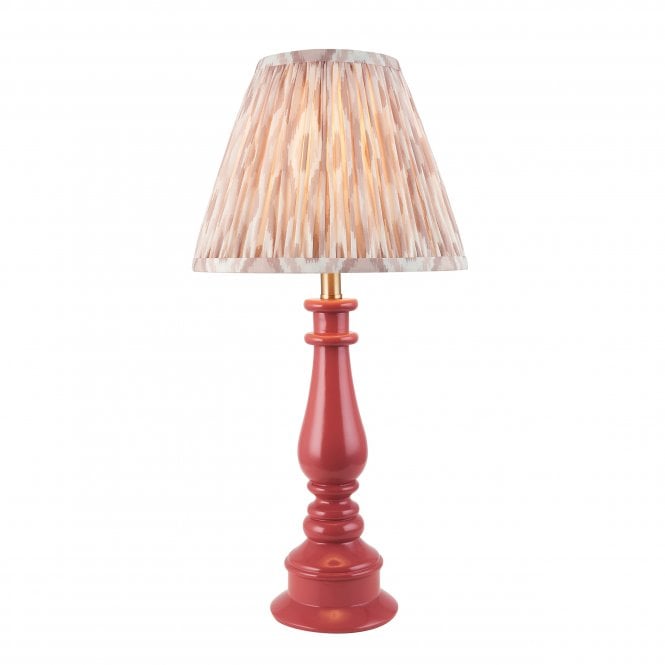 Myrtle Table Lamp in Pink Clay with Neutral Ikat Shade