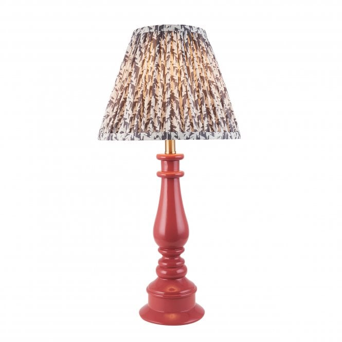 Myrtle Table Lamp in Pink Clay with Pearl Grey Leaf Shade