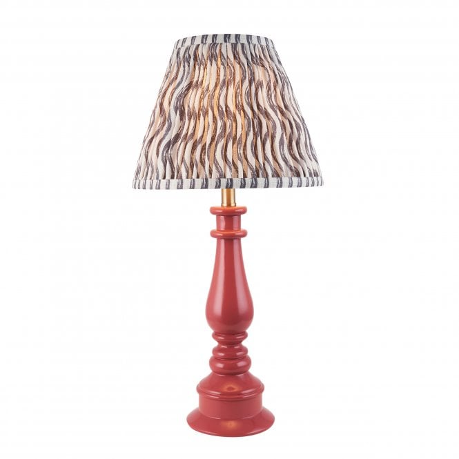 Myrtle Table Lamp in Pink Clay with Pearl Grey Ripple Shade