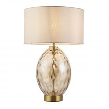 MYSTIC Table Lamp in Satin Brass with Champagne Glass