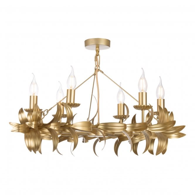 NADRIA 6 Light Pendant | Satin Gold