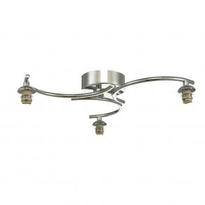 NAKITA 3 Light Semi Flush Ceiling Fixture in Chrome