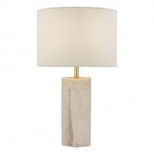 NALANI pink and marble effect table lamp with shade