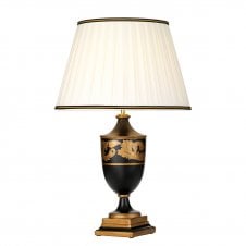 Black and Gold Ornate Table Lamp