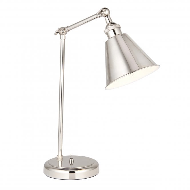 NARRATION Table Lamp in Bright Nickel