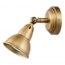 aged brass single spotlight