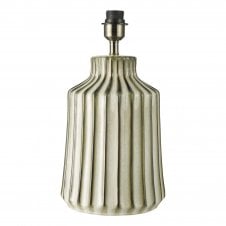 A retro neutral ceramic table lamp base inspired by Danish design