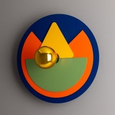 NEPTUNE Colourful Disc Wall Light
