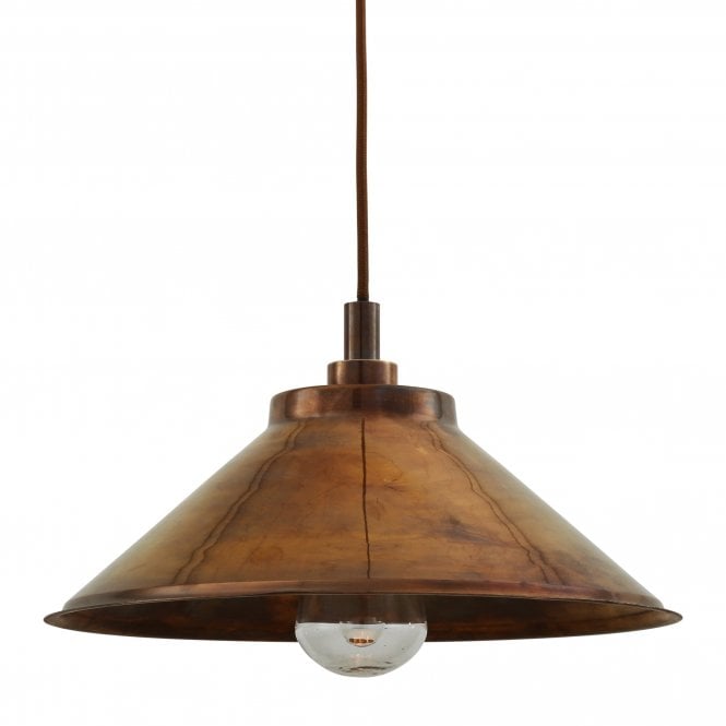 NERISSA industrial antique brass bathroom ceiling pendant