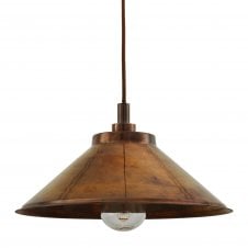 NERISSA industrial antique brass bathroom ceiling pendant