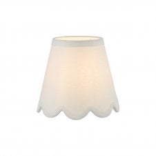 ivory linen scallop shade