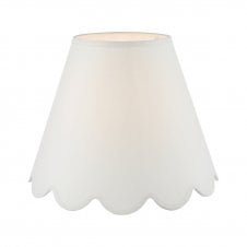 ivory scallop edge tapered lamp shade